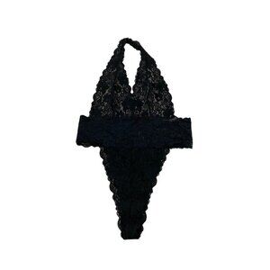 Frederick's Of Hollywood Sheer Black Lace Body Suit - 2XL